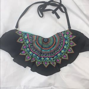 Target Multicolored & Black Bandeau swim top